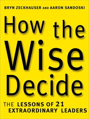 cover image of How the Wise Decide
